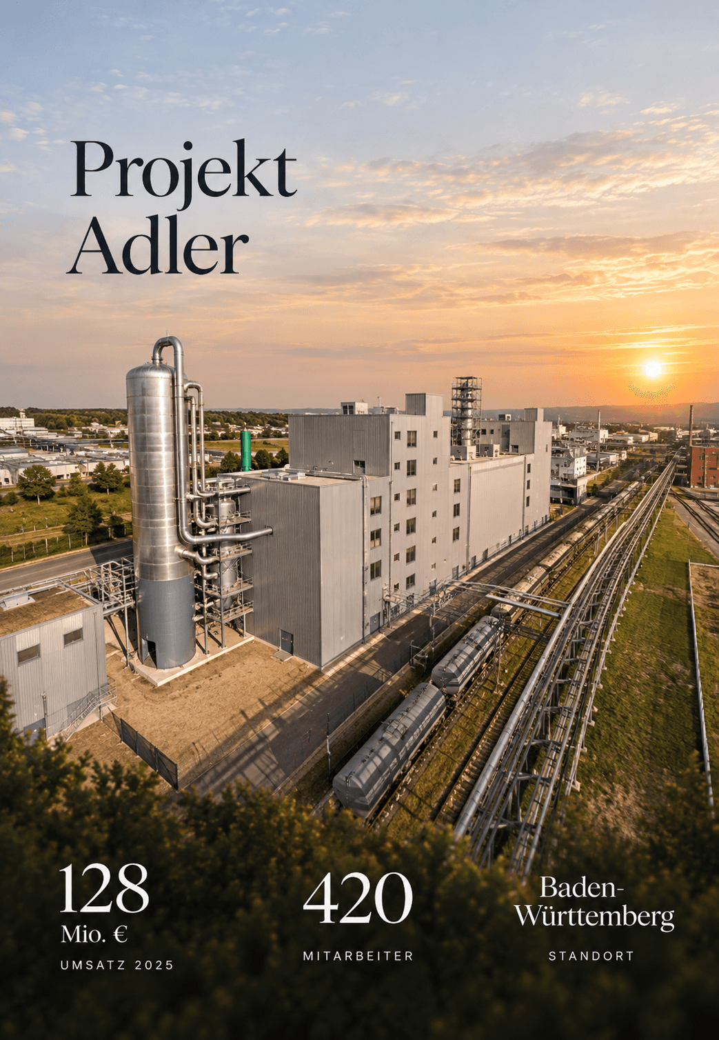 Projekt Adler – 128 Mio. € Umsatz 2025, 420 Mitarbeiter, Baden-Württemberg